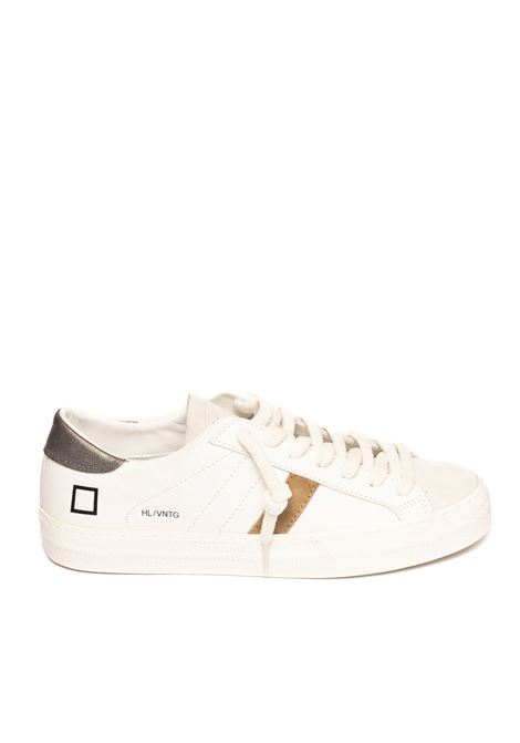 sneaker hill low bianco/metal D.A.T.E. | HILL LOW D VINTAGECALF-WHT/MET